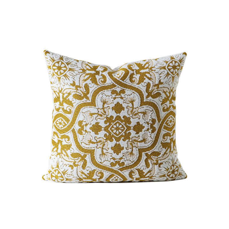 Taie d'oreiller jacquard à motif médaillon ton sur ton - Jaune - 45 cm x 45 cm - image 4