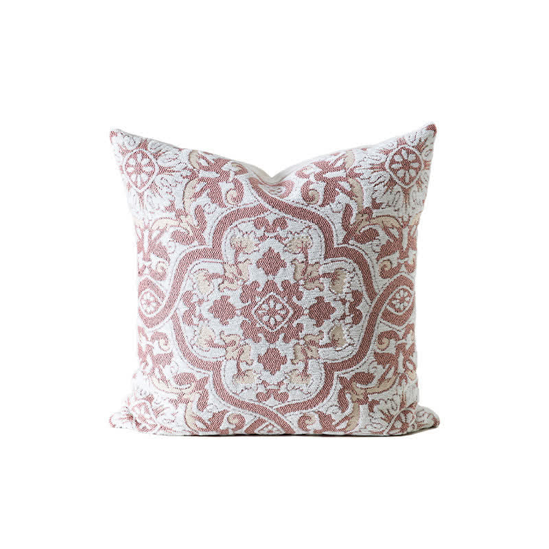 Taie d'oreiller jacquard à motif médaillon ton sur ton - Rose - 45 cm x 45 cm - image 3
