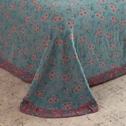 Ensemble de literie rustique en double gaze de coton à motif floral (4 pièces) - image 7