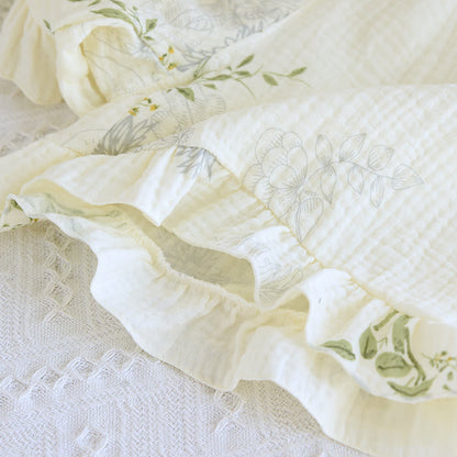 Ensemble pyjama en coton à imprimé feuilles, composé d'un débardeur et d'un sous-vêtement en coton. - image 10