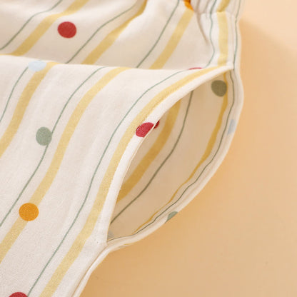 Ensemble pyjama en coton rayé avec haut à pois - image 8