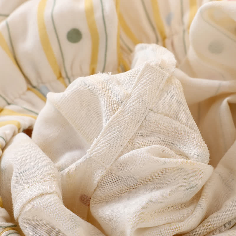 Ensemble pyjama en coton rayé avec haut à pois - image 9