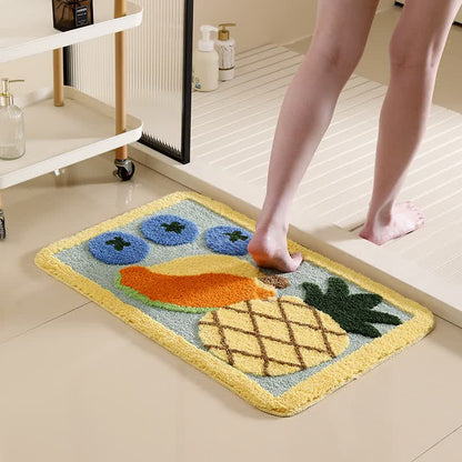 Tapis de bain amusant et antidérapant à motif de fruits - UN - 50 cm x 80 cm - image 1