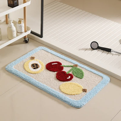 Tapis de bain amusant et antidérapant à motif de fruits - C - 50 cm x 80 cm - image 3