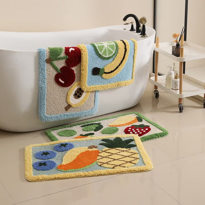 Tapis de bain amusant et antidérapant à motif de fruits - image 0