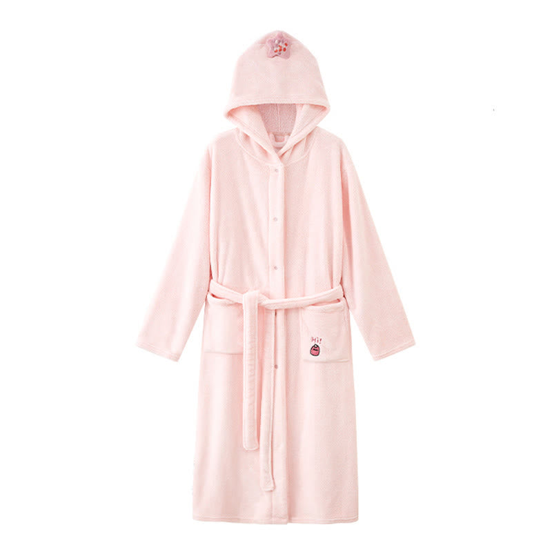Peignoir assorti pour toute la famille, uni et à capuche - image 5