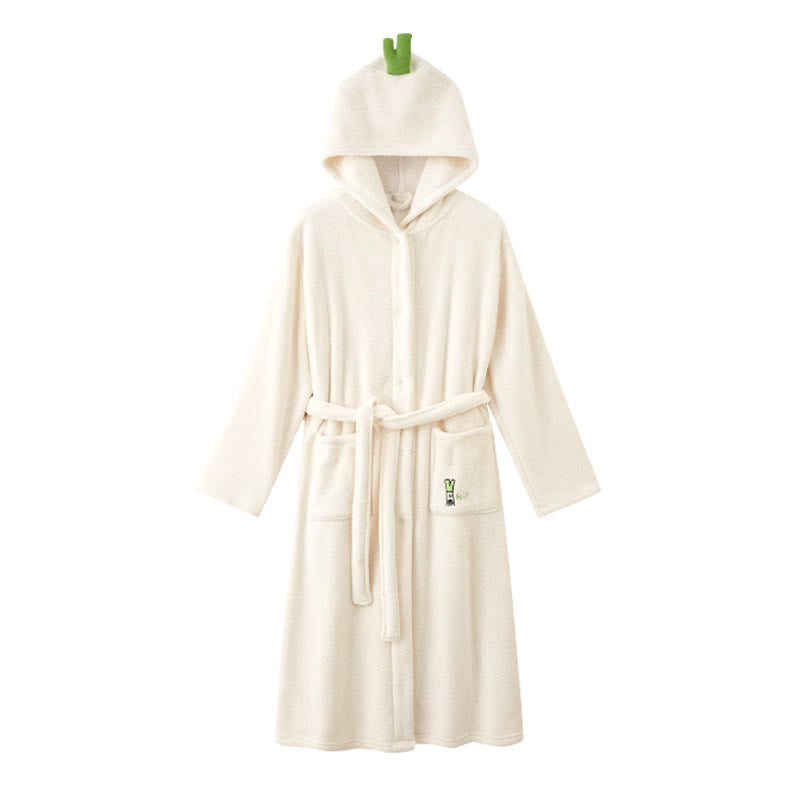 Peignoir assorti pour toute la famille, uni et à capuche - image 4