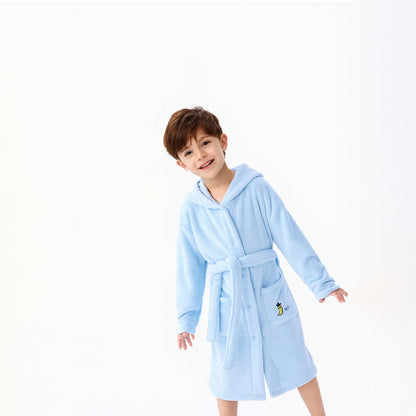 Peignoir assorti pour toute la famille, uni et à capuche - image 3