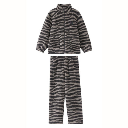 Ensemble de vêtements d'intérieur pour enfants avec motif zèbre et fermeture éclair - image 4