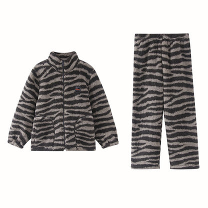 Ensemble de vêtements d'intérieur pour enfants avec motif zèbre et fermeture éclair - image 5