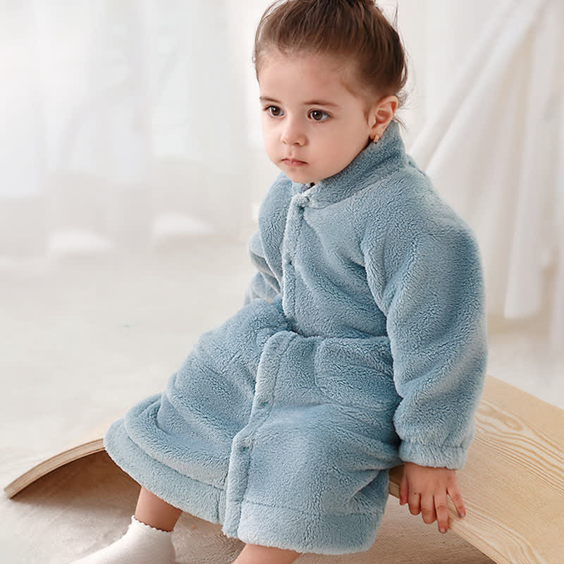 Peignoir bébé en peluche unie - image 9
