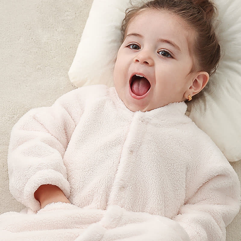 Peignoir bébé en peluche unie - image 3