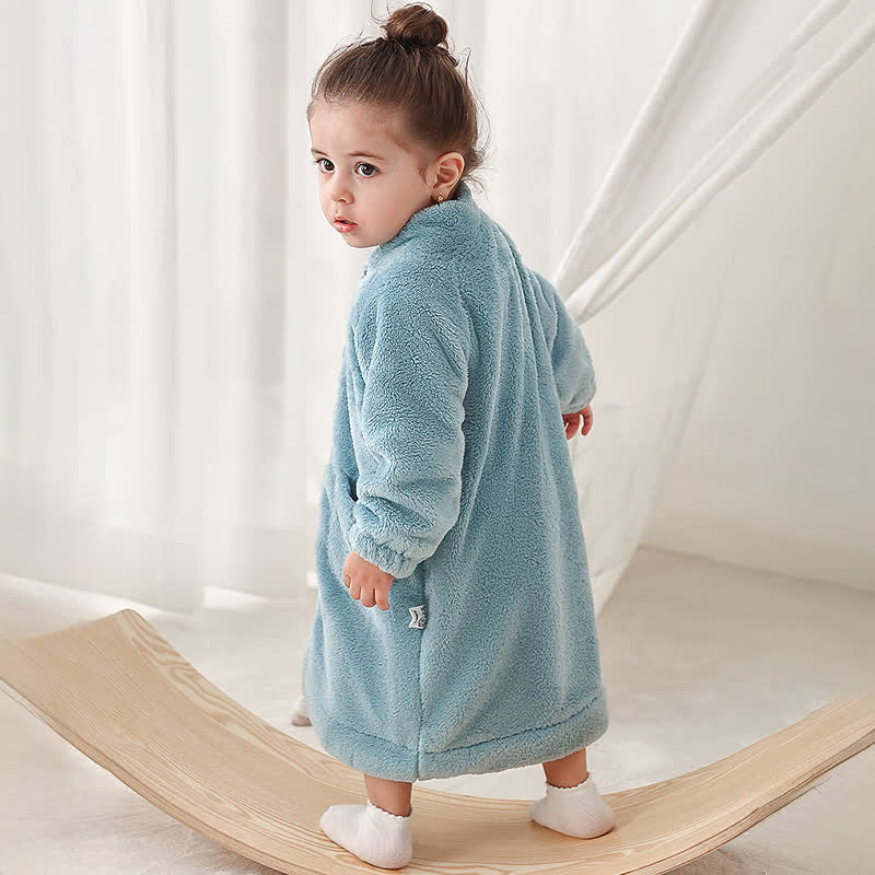 Peignoir bébé en peluche unie - image 8