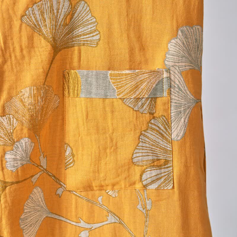 Peignoir kimono en gaze de coton et ginkgo - image 54