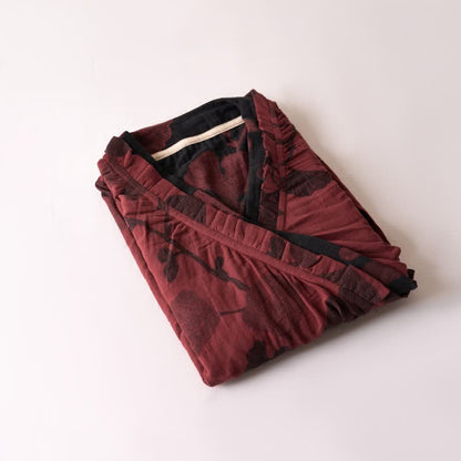 Chemise de nuit en coton inspirée du Hanfu et ornée de feuilles de ginkgo - image 37