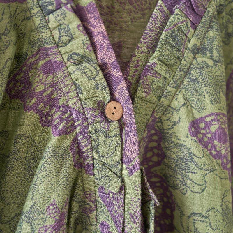 Chemise de nuit élégante en coton à volants papillon - image 11