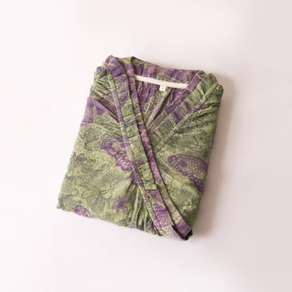 Chemise de nuit élégante en coton à volants papillon - image 9