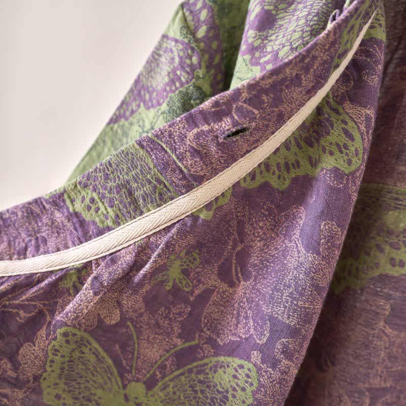 Chemise de nuit élégante en coton à volants papillon - image 14