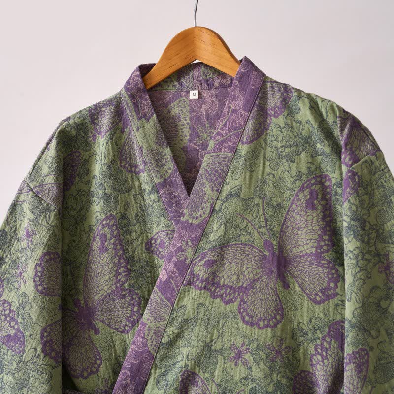 Peignoir de style kimono onirique en gaze de coton à motif papillon - image 5