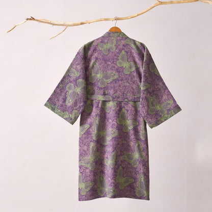 Peignoir de style kimono onirique en gaze de coton à motif papillon - image 11