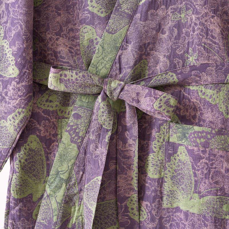 Peignoir de style kimono onirique en gaze de coton à motif papillon - image 15