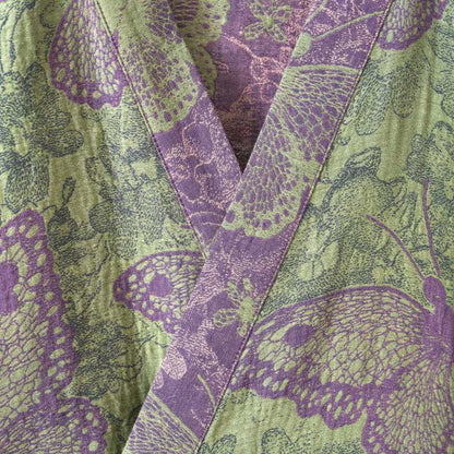 Peignoir de style kimono onirique en gaze de coton à motif papillon - image 6