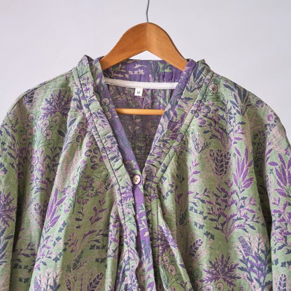 Chemise de nuit en coton à volants à motifs botaniques - image 4