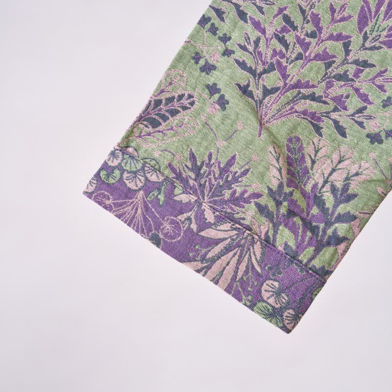 Chemise de nuit en coton à volants à motifs botaniques - image 6