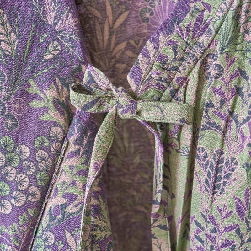 Chemise de nuit en coton à volants à motifs botaniques - image 11