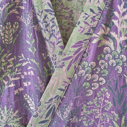 Kimono en gaze de coton avec housse à motifs botaniques - image 7