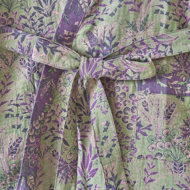 Kimono en gaze de coton avec housse à motifs botaniques - image 14