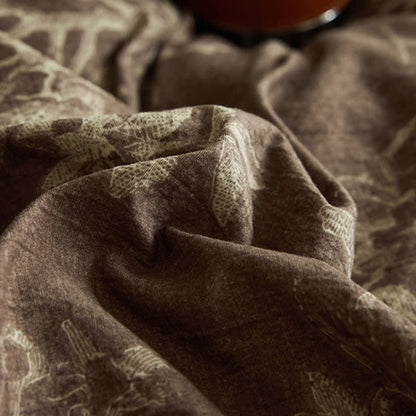 Ensemble de linge de lit rustique en lin mélangé tissé (4 pièces) - image 6