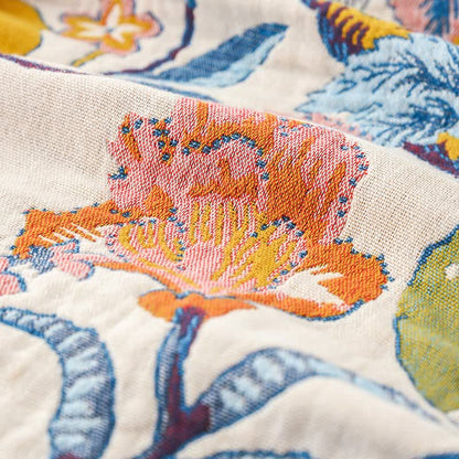 Couette réversible en gaze de coton à motif floral épanoui - image 3