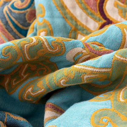 courtepointe en gaze de coton à motif lotus vintage - image 2