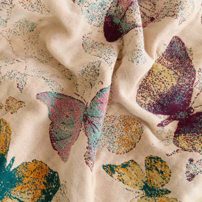 Couverture élégante en coton ornée de pompons papillon - image 9