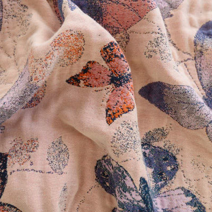 Couverture élégante en coton ornée de pompons papillon - image 4