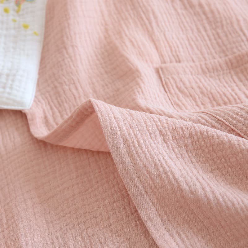 Kimono d'intérieur en gaze de coton brodée de papillons - image 12