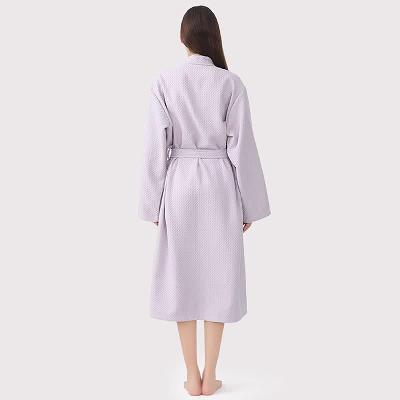 Peignoir de spa en coton piqué gaufré à séchage rapide - image 7