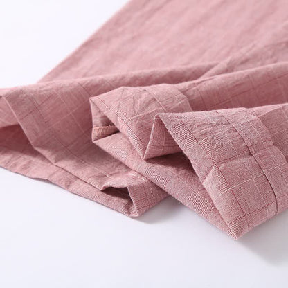 Kimono d'intérieur en gaze de coton à carreaux discrets - image 6