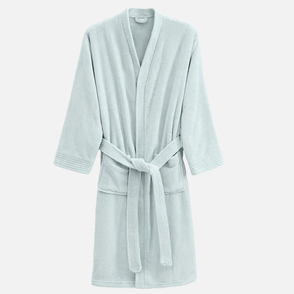 Peignoir unisexe confortable en tissu éponge pour hôtels et spas - bleu clair - XL - image 10