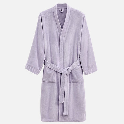 Peignoir unisexe confortable en tissu éponge pour hôtels et spas - violet clair - XL - image 11