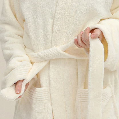 Peignoir unisexe confortable en tissu éponge pour hôtels et spas - image 5