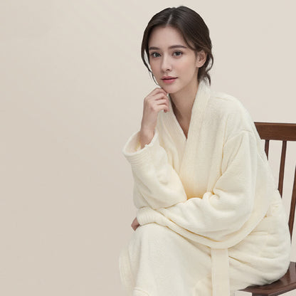 Peignoir unisexe confortable en tissu éponge pour hôtels et spas - image 3