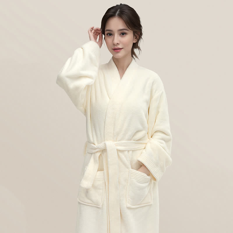 Peignoir unisexe confortable en tissu éponge pour hôtels et spas - image 0