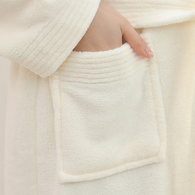Peignoir unisexe confortable en tissu éponge pour hôtels et spas - image 4