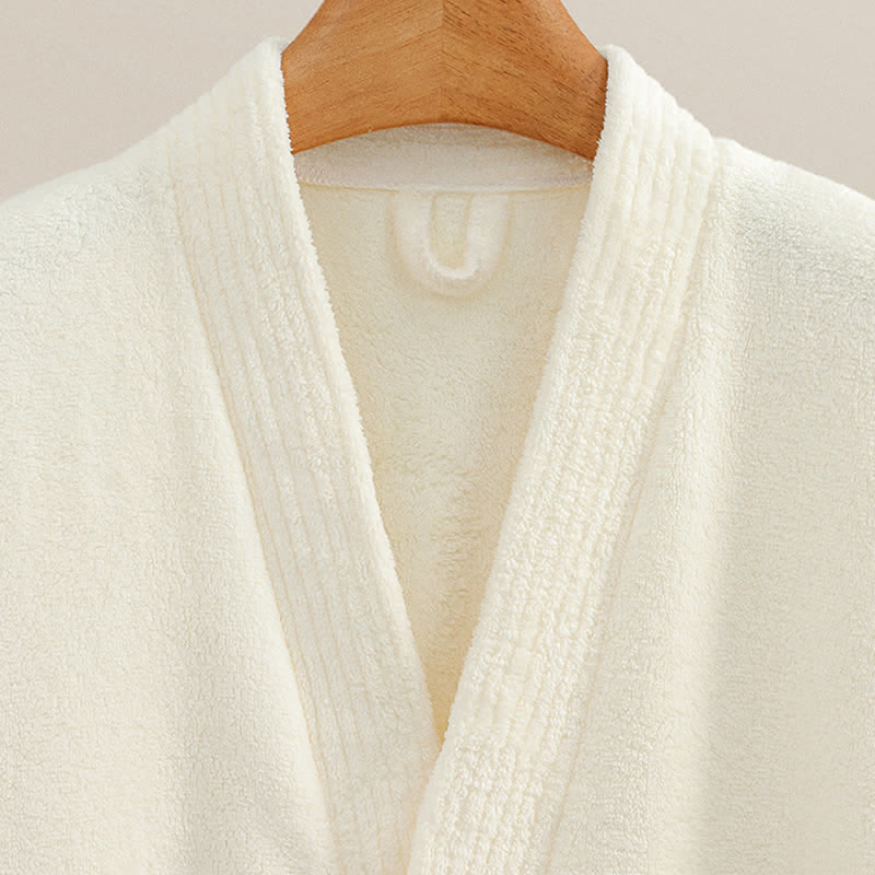 Peignoir unisexe confortable en tissu éponge pour hôtels et spas - image 6