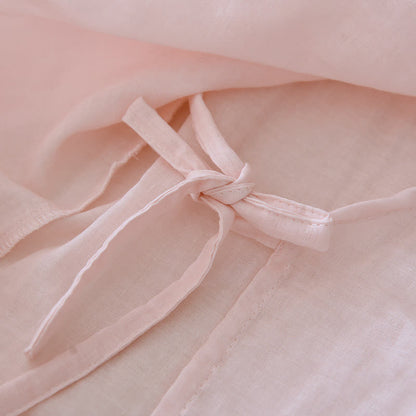 Kimono d'intérieur en gaze de coton orné de broderies florales - image 8