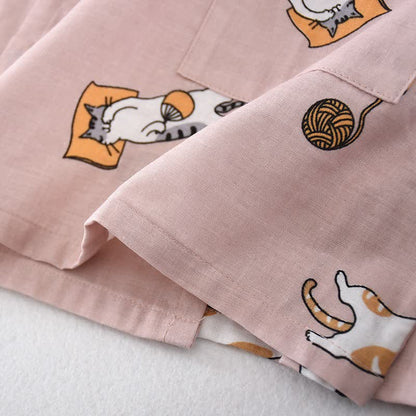 Kimono assorti en coton à motifs de chats - image 11