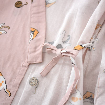 Kimono assorti en coton à motifs de chats - image 16