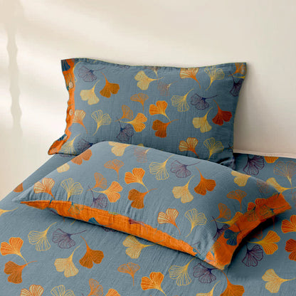 Couvre-lit en gaze de coton jacquard « Ginkgo Biloba » - image 2